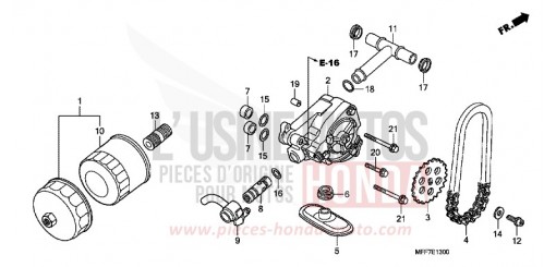 FILTRE A HUILE/POMPE A HUILE XL700VA8 de 2008